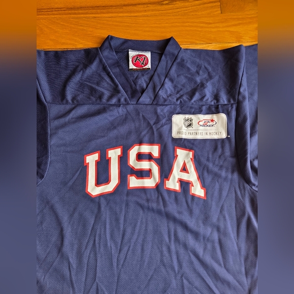 USA Hockey Kids Blue Jersey Size Large - Picture 2 of 4